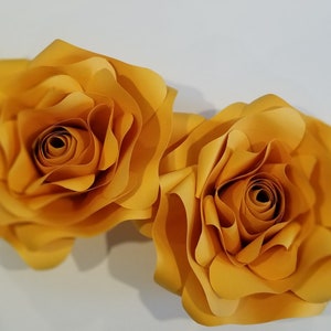 Yellow Rose - Paper Rose/Flower - Baby Shower - Wedding - Photo Backdrop -