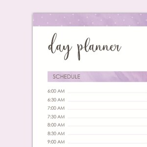 Day Planner, Printable Planner Pages, Downloadable Planner Pages ...