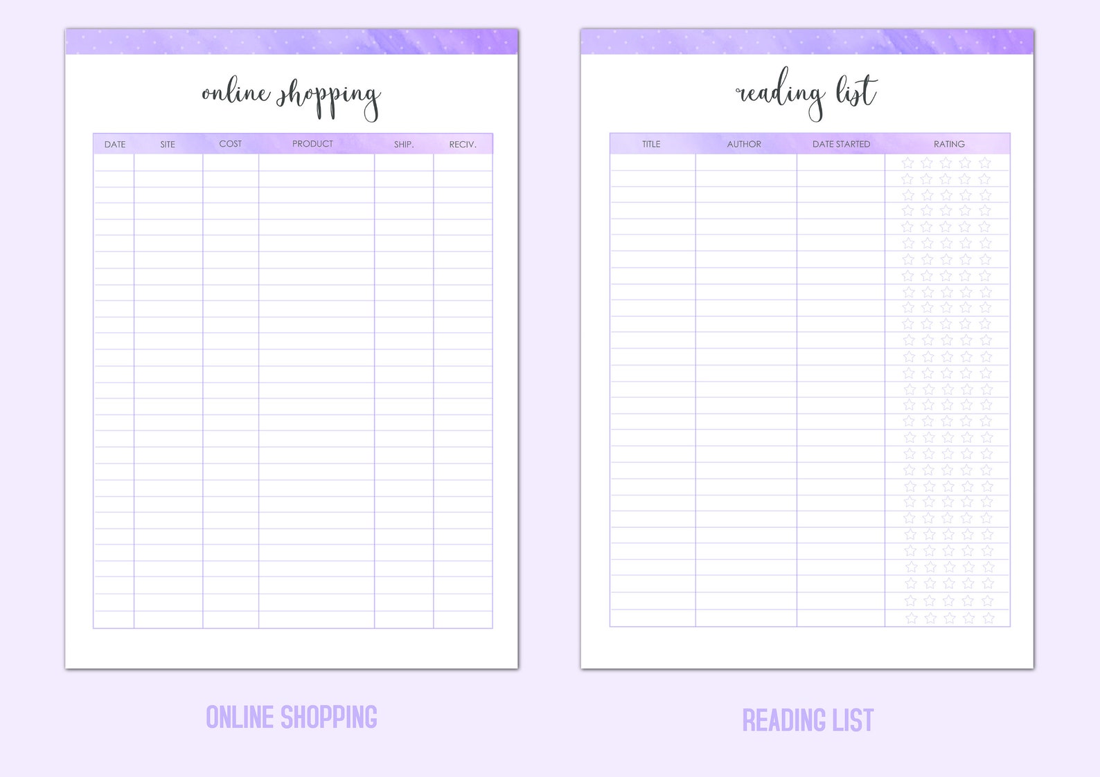 Digital Planner, Printable Planner Pages, Downloadable Planner Pages ...