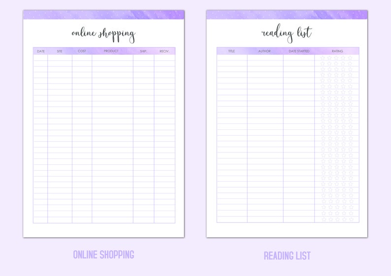 Digital Planner, Printable Planner Pages, Downloadable Planner Pages ...