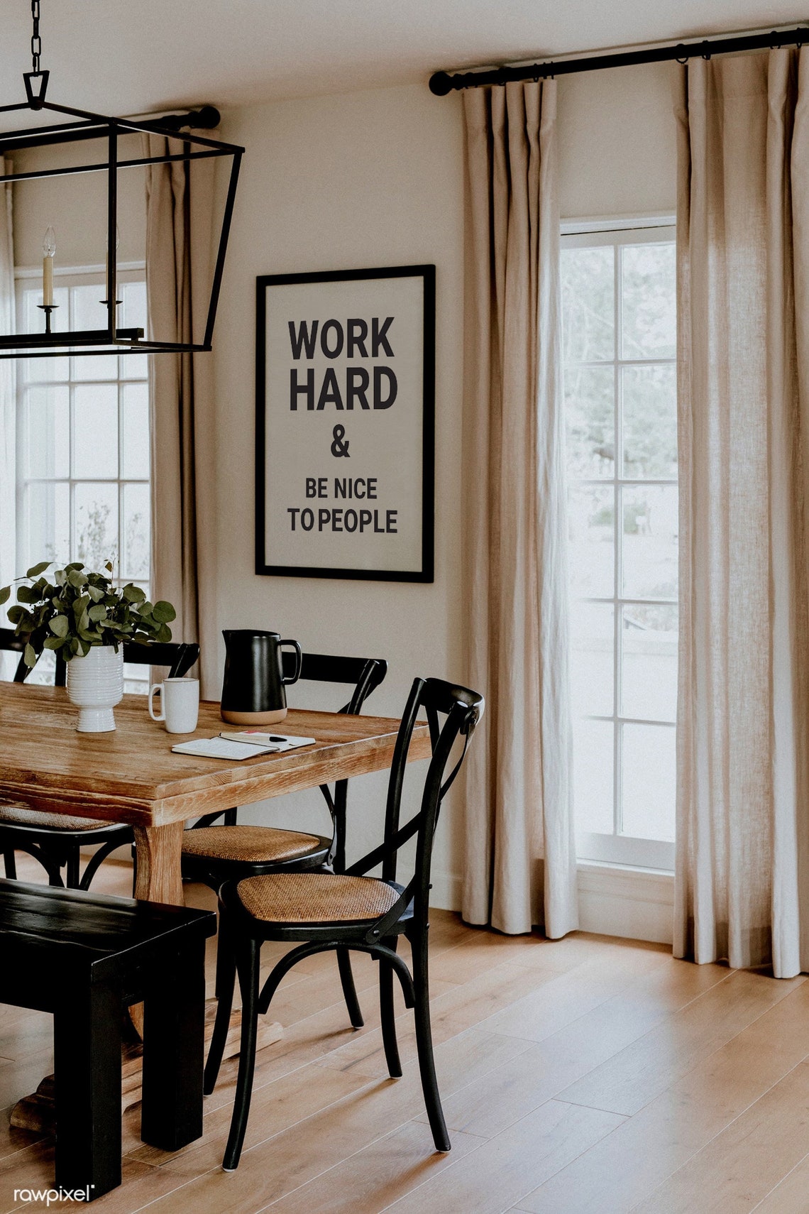 Work Hard & Be Nice to People Printable Wall Art - Etsy