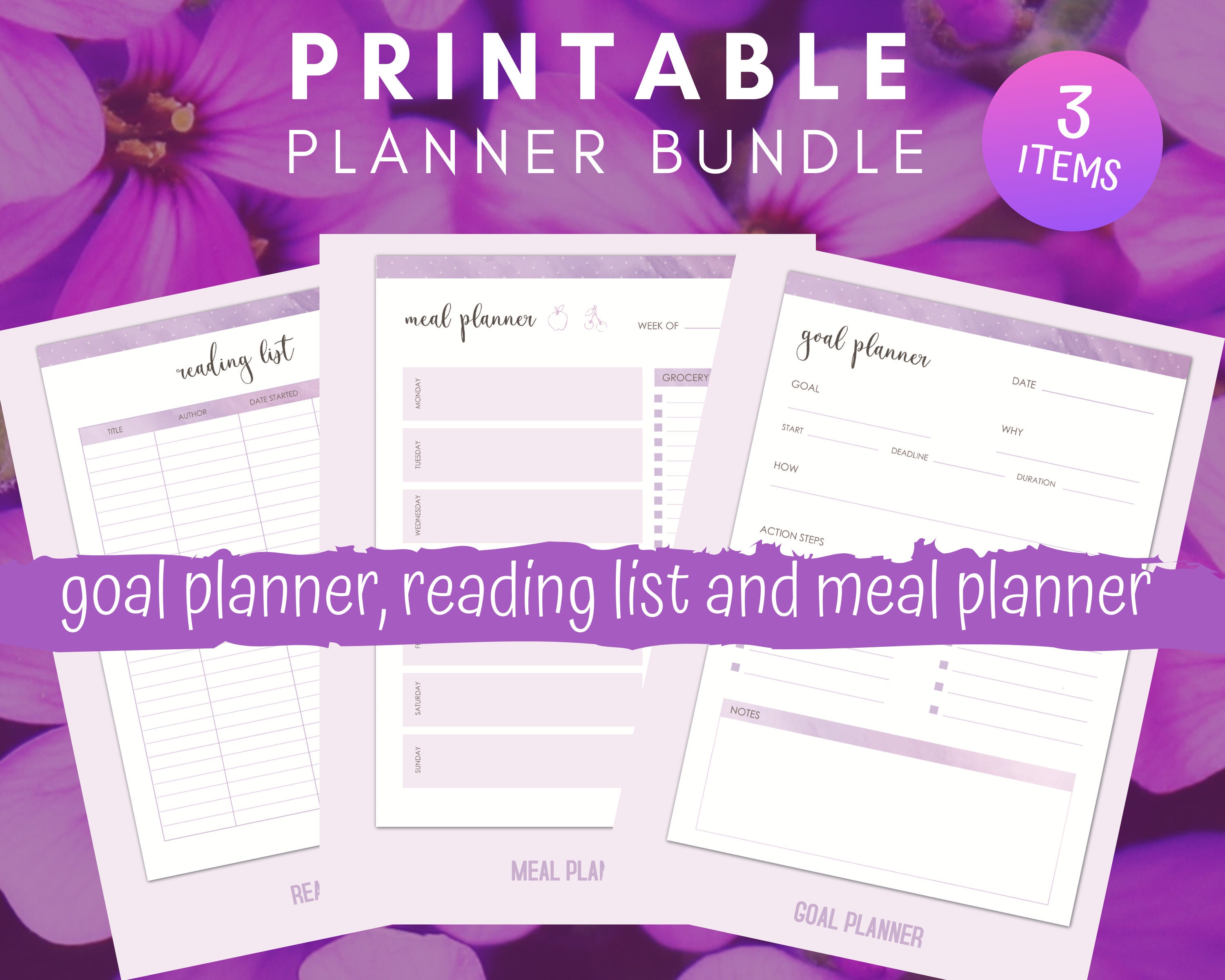 Digital Planner Printable Planner Pages Downloadable Planner | Etsy