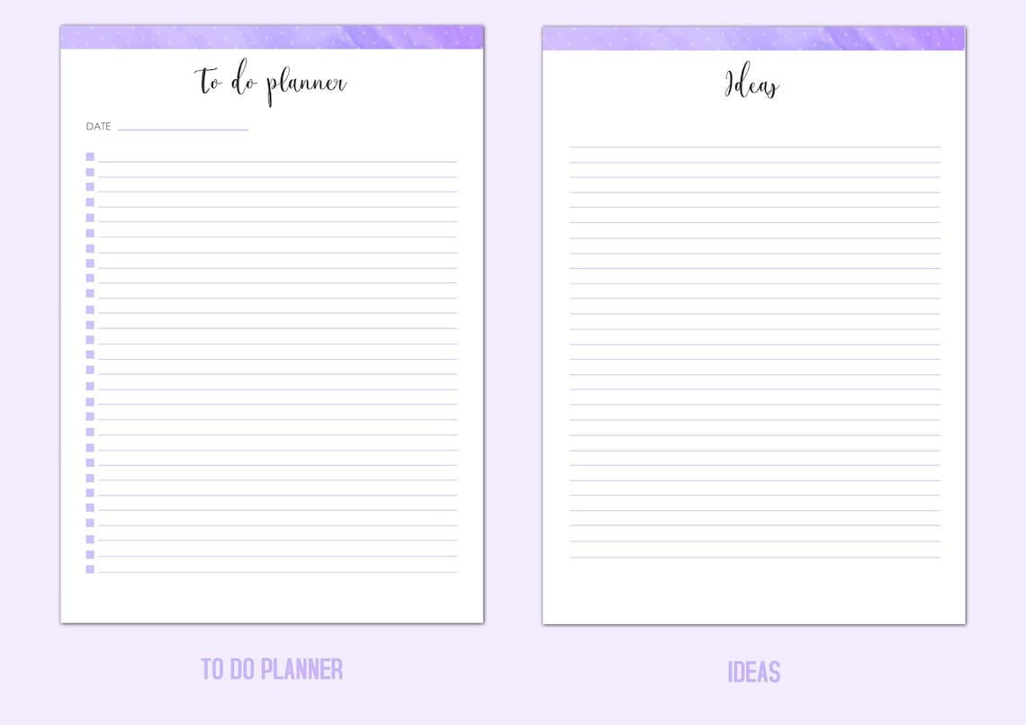 Digital Planner, Printable Planner Pages, Downloadable Planner Pages ...