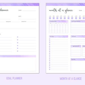Digital Planner, Printable Planner Pages, Downloadable Planner Pages ...