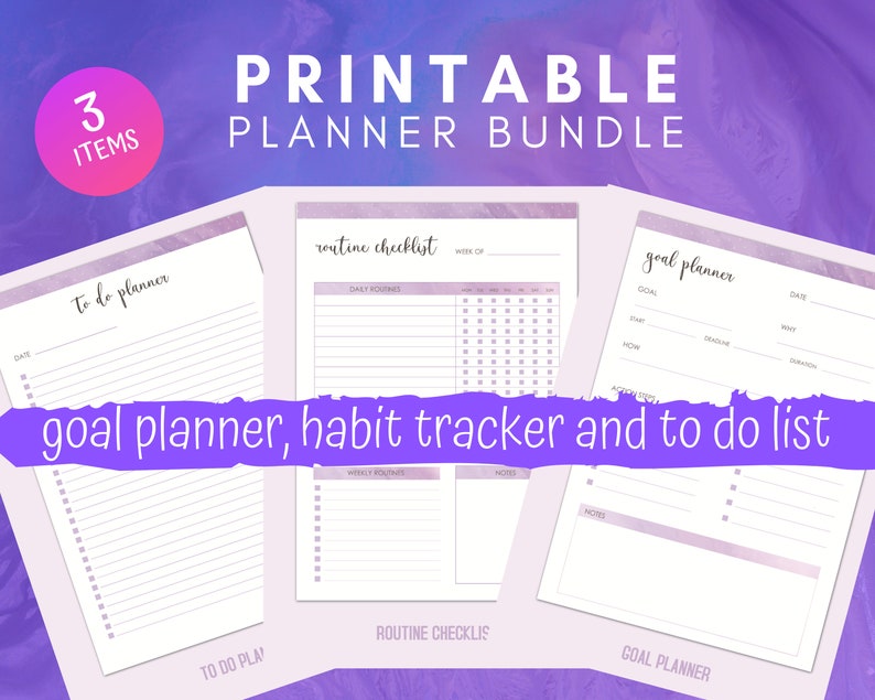 Digital Planner Printable Planner Pages Downloadable Planner - Etsy