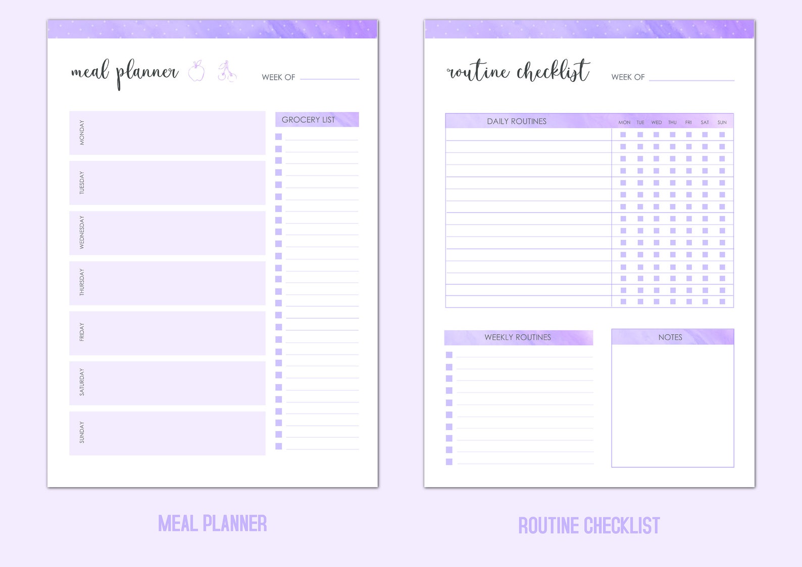 Digital Planner, Printable Planner Pages, Downloadable Planner Pages ...