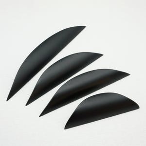 Poignée de meuble demi-cercle noir mat, poignée de tiroir minimaliste