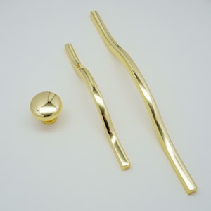 Arch Brass Drawer Pull: Minimalist Cabinet Handle, Gold or Black