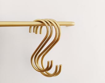 Massief messing S-haak, handdoek, pot, keukengereihanger