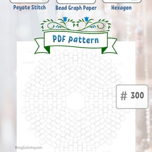 a hexagon of peyote triangles graph paper printable for seed etsy
