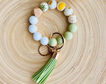 Bangle Key Ring | Bracelet Key Chain | Wristlet Keychain | Silicone Bangle Key Ring | Cute Keychain | Small Pretty Gift for Girls Women