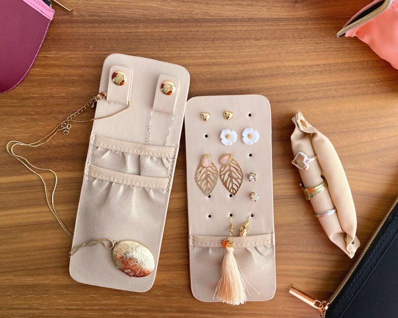 Travel Jewelry Organizer Jewelry Roll Standup Jewellery Etsy