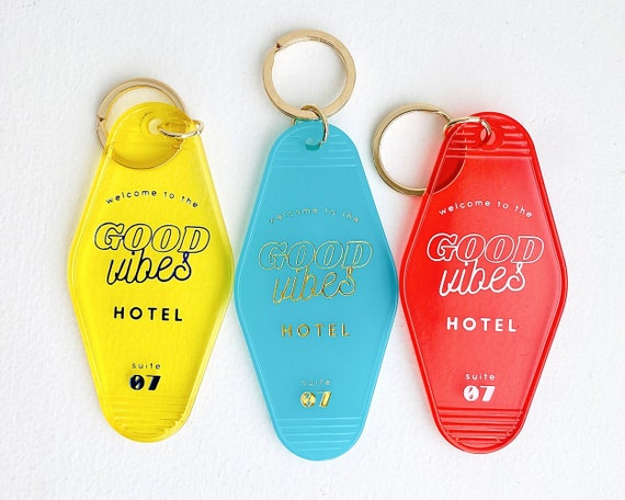 Good Vibes Motel Keychain, Retro Keychain, Customized Gift, Keyring,  Housewarming Key Accessory, Acrylic Keychain - Yahoo Shopping