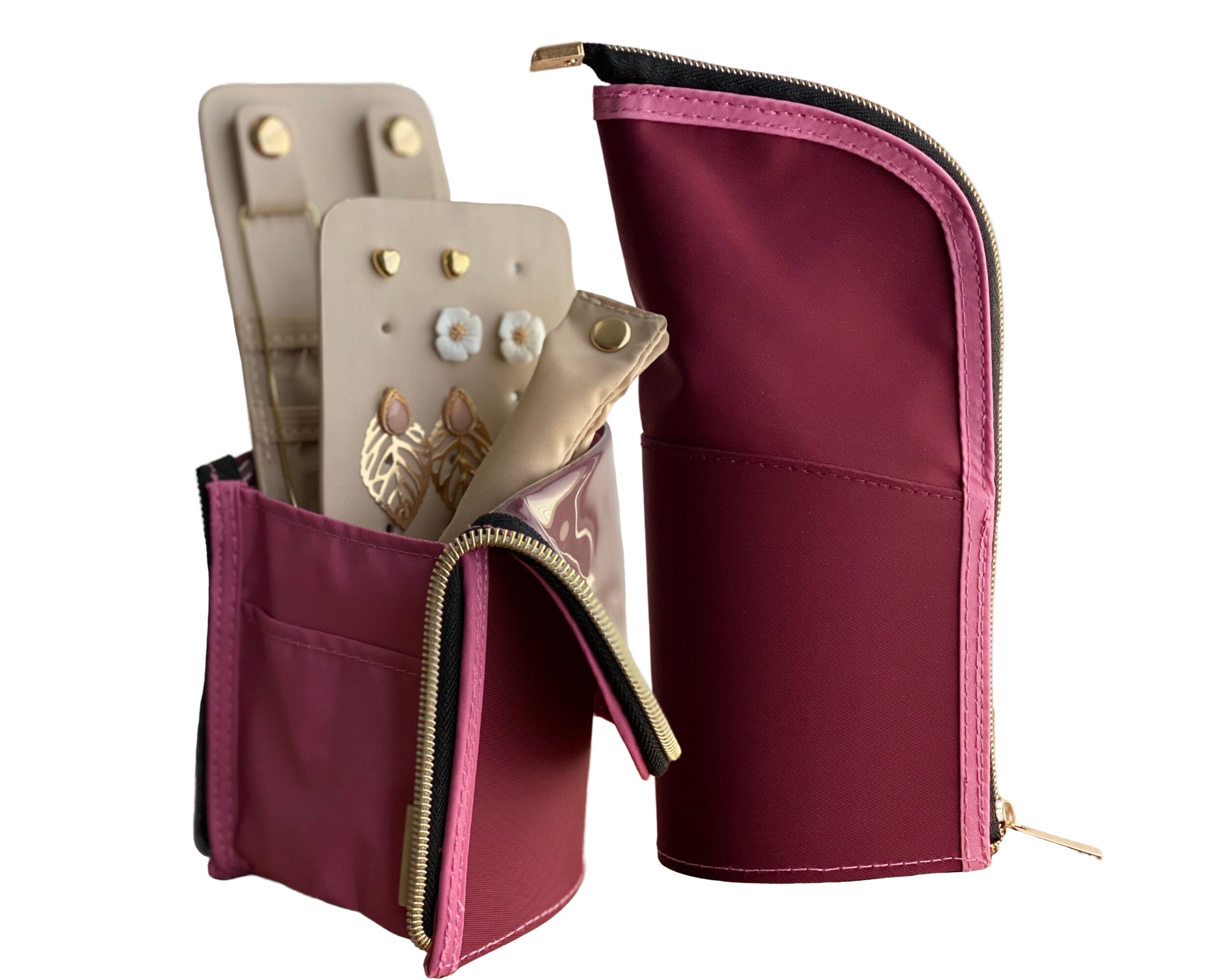 Travel Jewelry Organizer Jewelry Roll Standup Jewellery Etsy