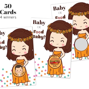 50 Cute Baby Shower Games | Scratch Off Lottery Ticket | Diaper Raffle Cards Game | Fun Ice Breaker | Kids Door Prizes | 4 Winners | Yellow
