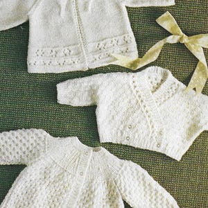 Vintage Baby Knitting Pattern: Cardigans, Coat, Jacket (DK Yarn) (PDF Download)