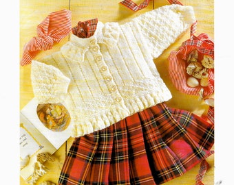 Vintage Patons Baby Jacket Knitting Pattern: 0-3 Years (PDF Pattern)