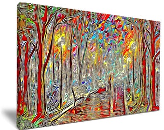 Fantasy Psychedelic World Colourful Art Large Poster /& Canvas Picture Prints