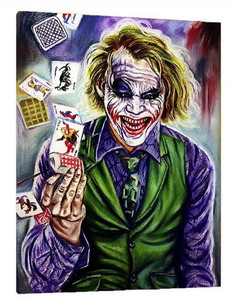 Joker Artwork Framed High Definition Canvas Print Etsy