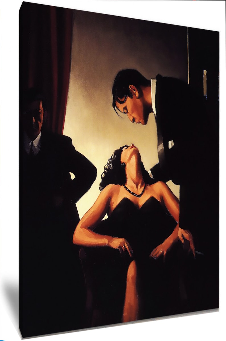 Game On By Jack Vettriano Framed High Definition Canvas Etsy