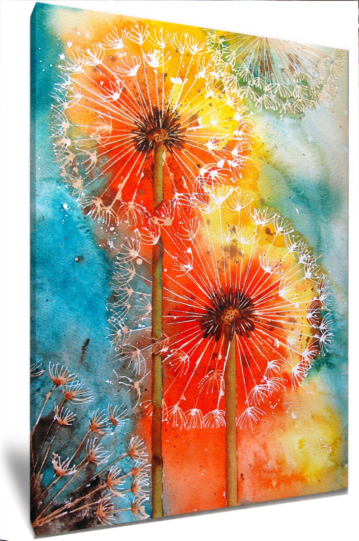 Dandelions Framed High Definition Canvas Print Etsy