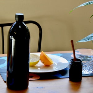MIRON GLASS | 500ML / 1L | MIRON Water bottle |  Violet glass | Glass jars | Glass jar + Pet cap | Airtight |