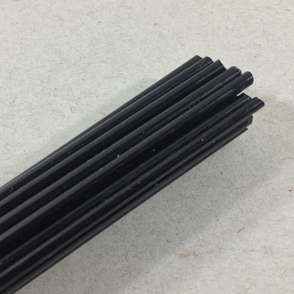 BLACK stringer Murano glass 2-3mm Effetre Moretti glass rods COE 104. Sold per 0.25 pound