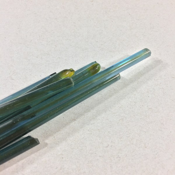 LEMON GRASS green Murano glass. Shorts. 0.23lb Rare, discontinued. 4-6mm Vetrofond glass rods COE 104. Sold per 0.25 pound.