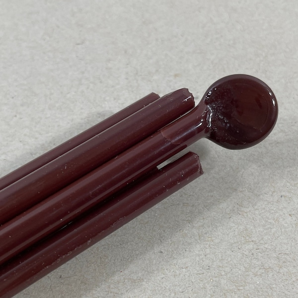 RED BROWN Murano glass 4-6mm Effetre Moretti glass rods COE 104. Sold per 0.25 pound.