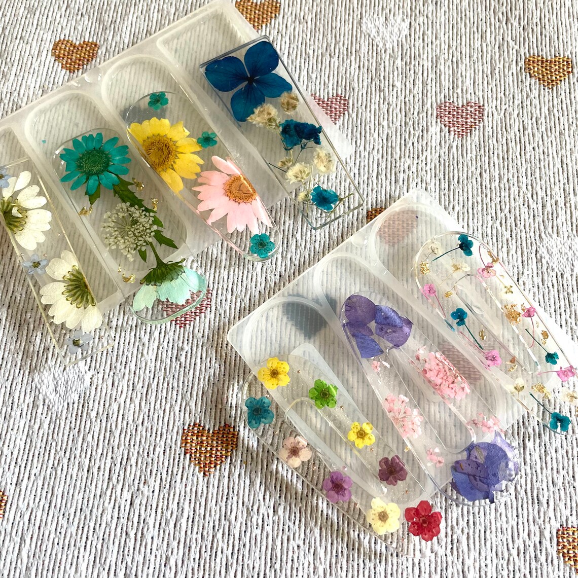 Handmade Real Dried Flower Resin Hair Clip / Hair Barrette Etsy