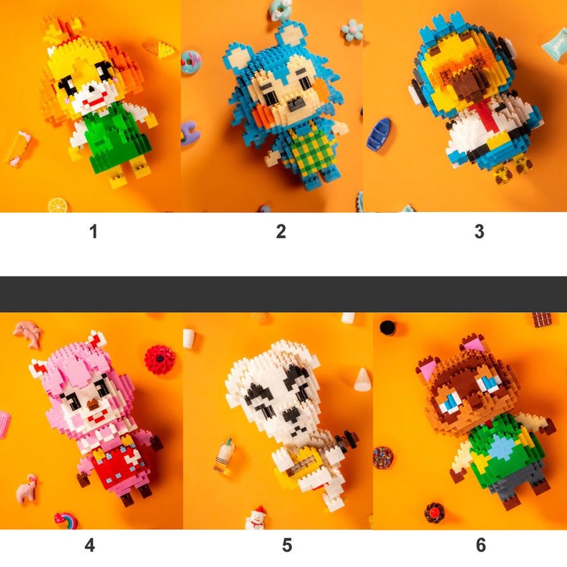 22 Styles Animal Crossing Micro Blocks Etsy