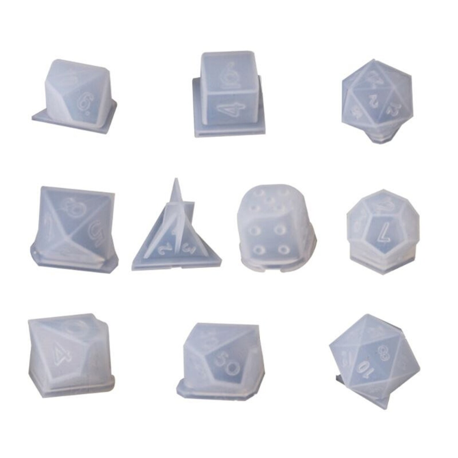 10pc Dice Silicone Mold Set DND Dungeons and Dragons Gamer Etsy