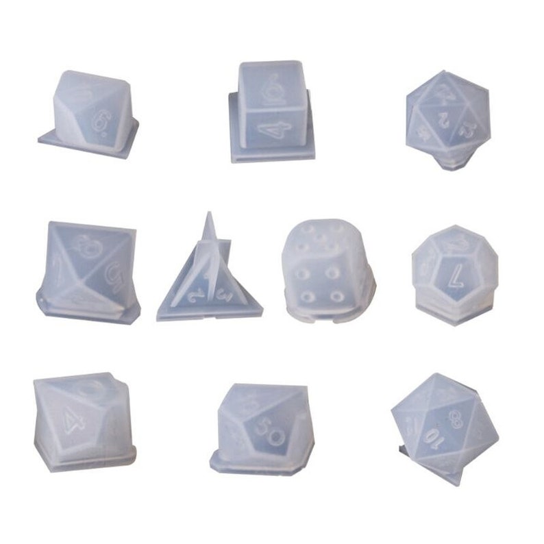 10pc Dice Silicone Mold Set DND Dungeons and Dragons Gamer Etsy