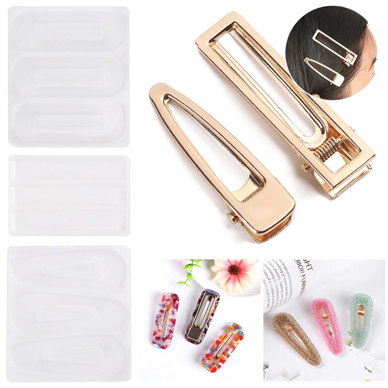 Envío gratis Diy Hair Barrettes / Clips Silicon Mold o diy Etsy