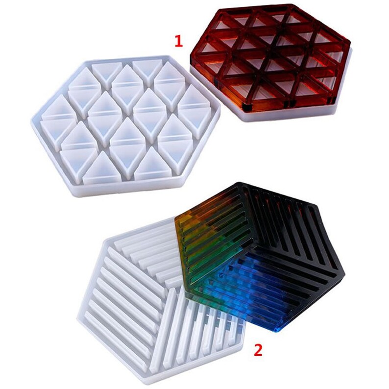 Hexagon Coaster silicone mold Epoxy Resin UV Resin Mold Etsy