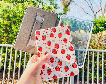 Strawberry Hearts Kindle Case | Kindle 2024 6&quot; Hardcover | 6.8&quot; and 7&quot; Paperwhite Case | Lightweight & Protective Case | E-reader Case