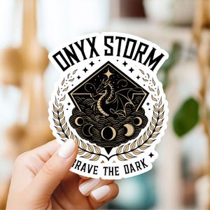 Onyx Storm Sticker, Fantasy Sticker, Waterproof Vinyl Sticker, Basgiath, iron flame, fourth wing, Violet & Xaden, Romantasy, Dragon Lover
