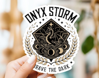 Onyx Storm Sticker, Fantasy Sticker, Waterproof Vinyl Sticker, Basgiath, iron flame, fourth wing, Violet & Xaden, Romantasy, Dragon Lover