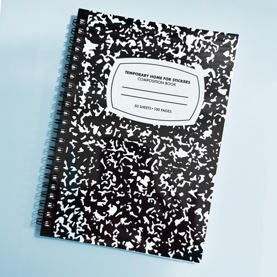 Reusable Sticker Book: 100-Page Sticker Collector Storage - Retro Composition Design