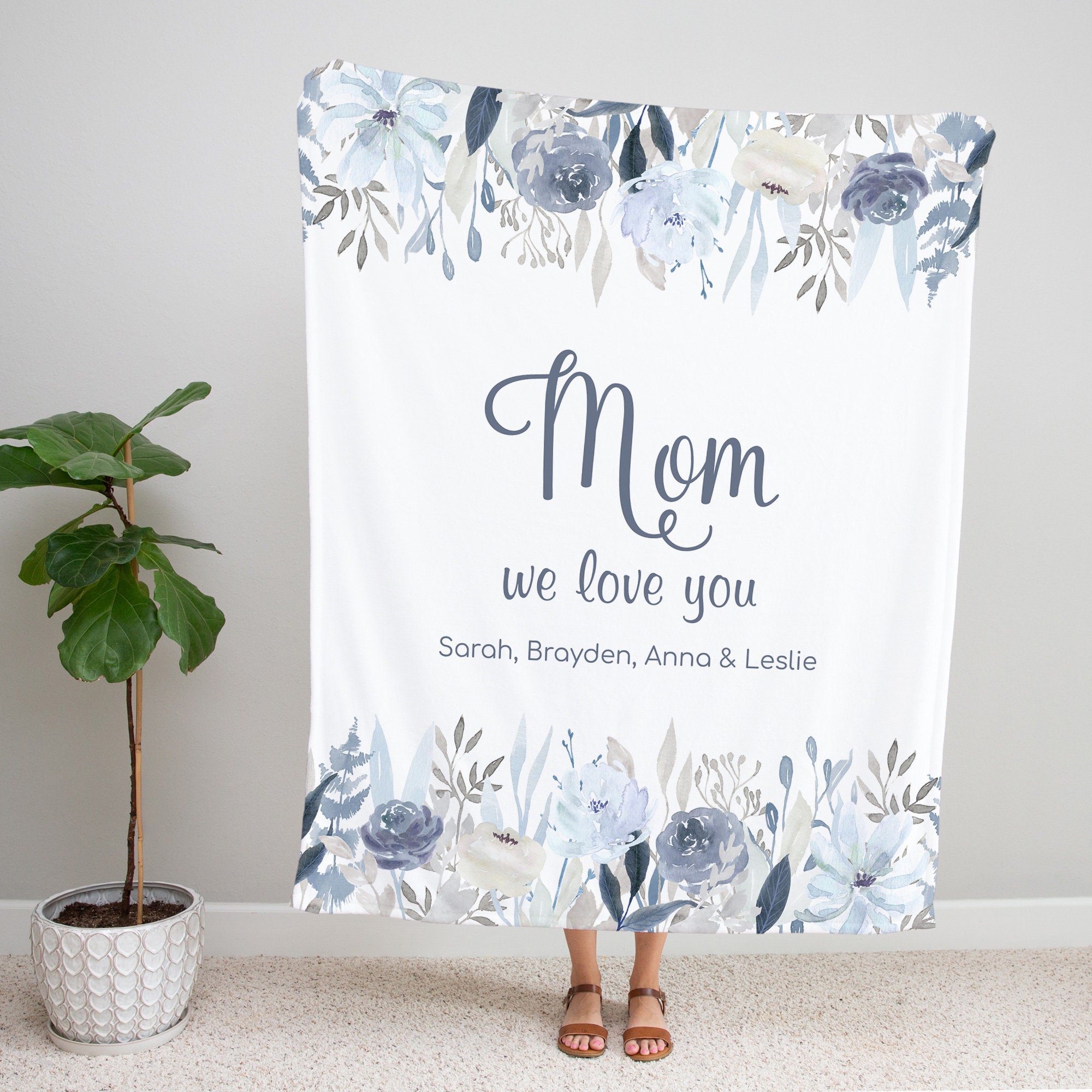 Personalized Blanket for Mom Mothers Day Gifts Mom Birthday Etsy