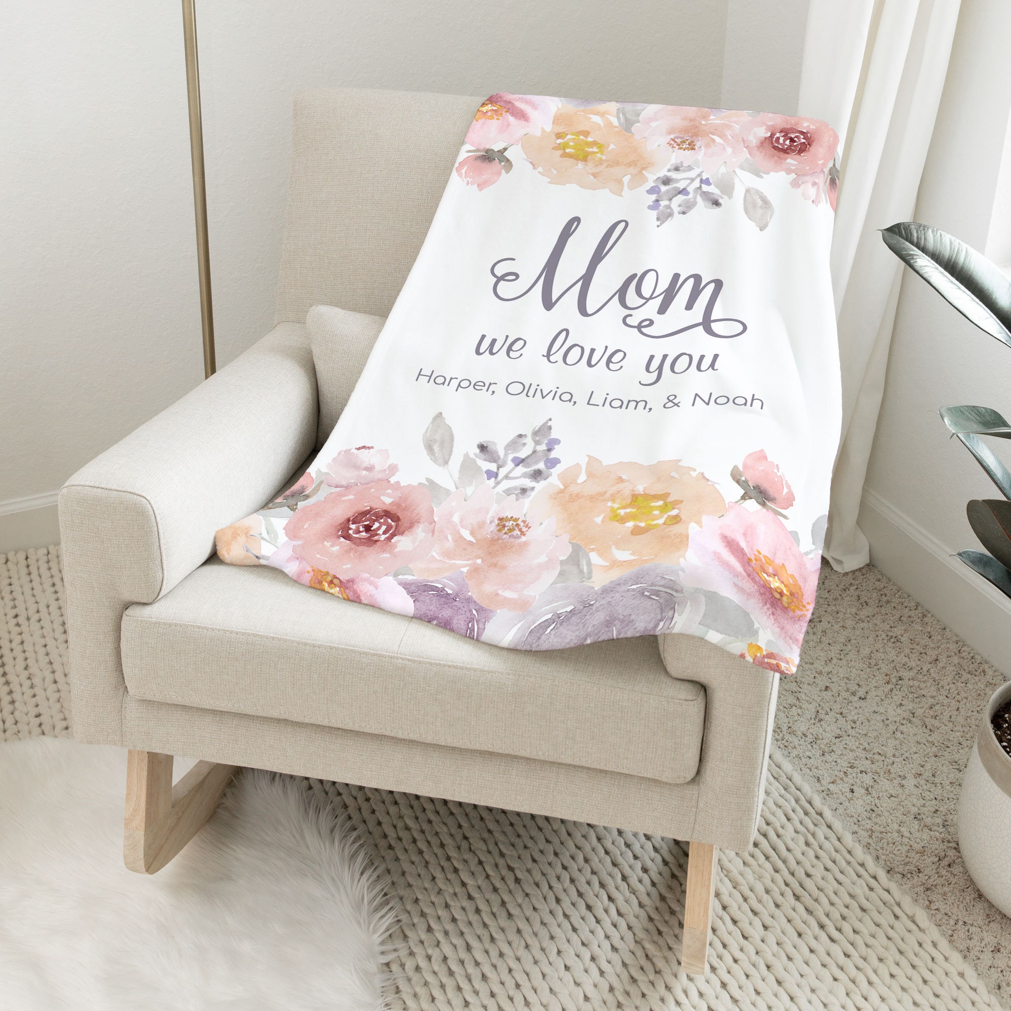 Mom Blanket Mom Birthday Gift Mothers Day Gift Personalized Etsy