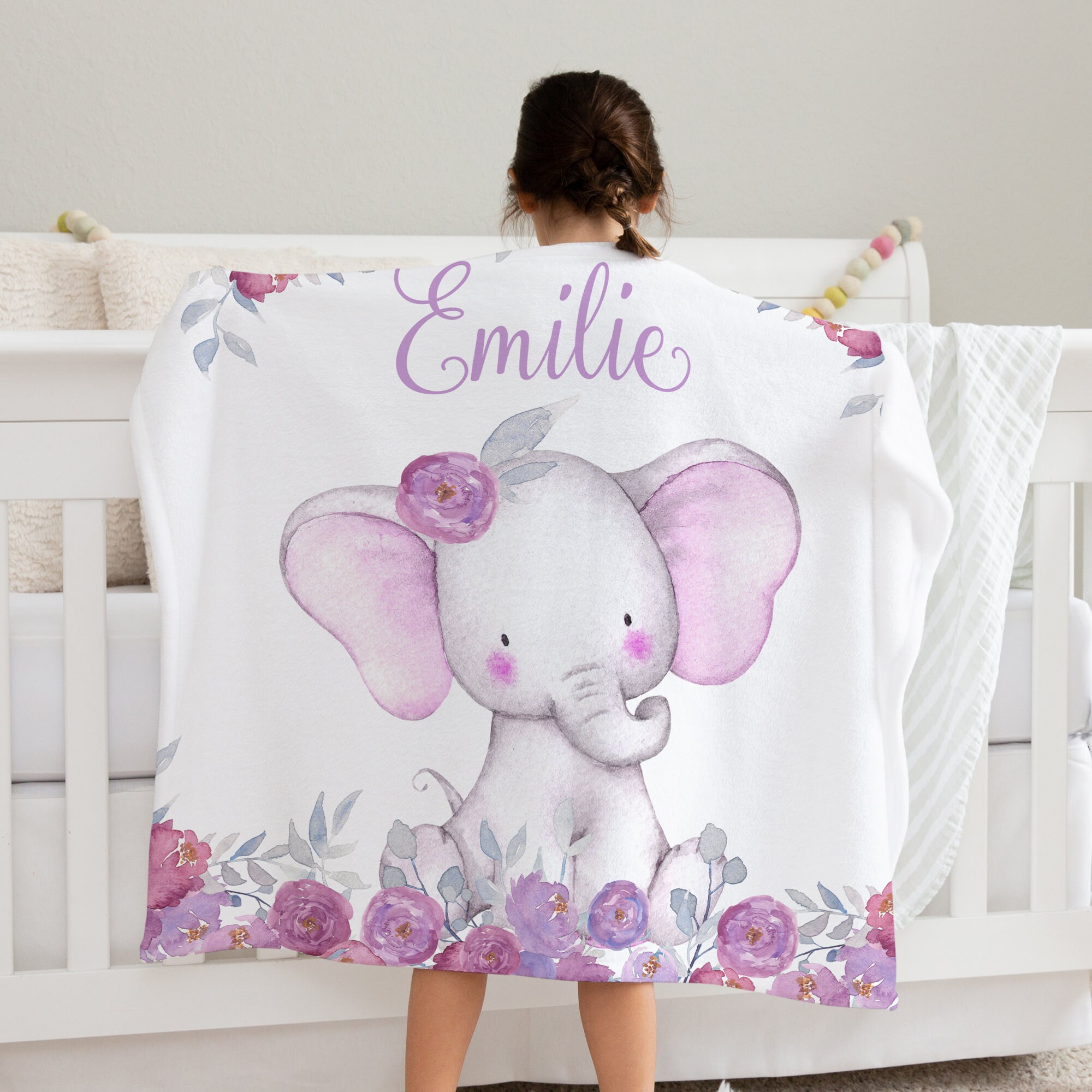 Elephant Baby Blanket Elephant Gift Elephant Baby Bedding Etsy