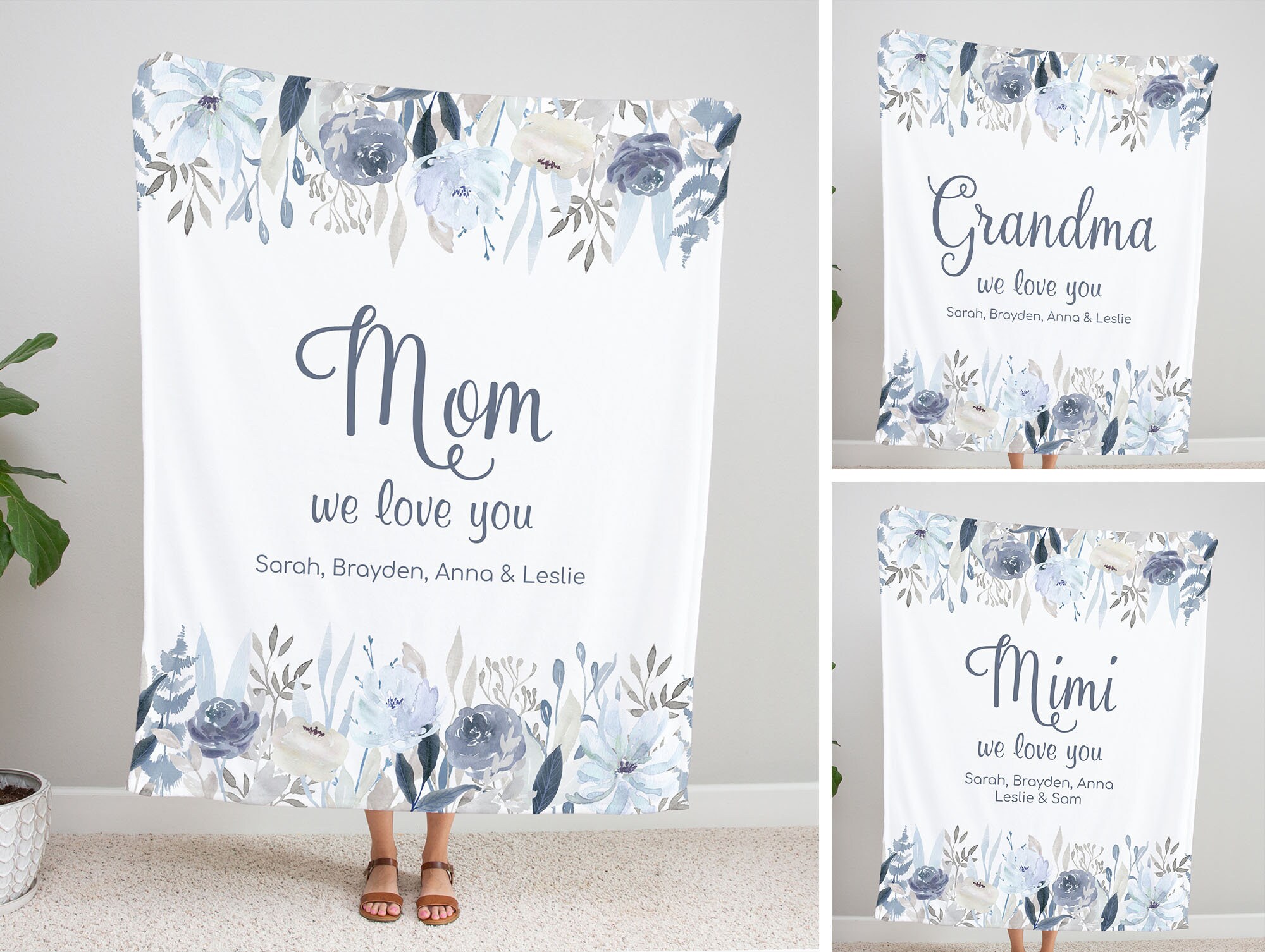 Personalized Blanket for Mom Mothers Day Gifts Mom Birthday Etsy