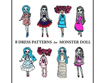 8 Monster dolls easy patterns