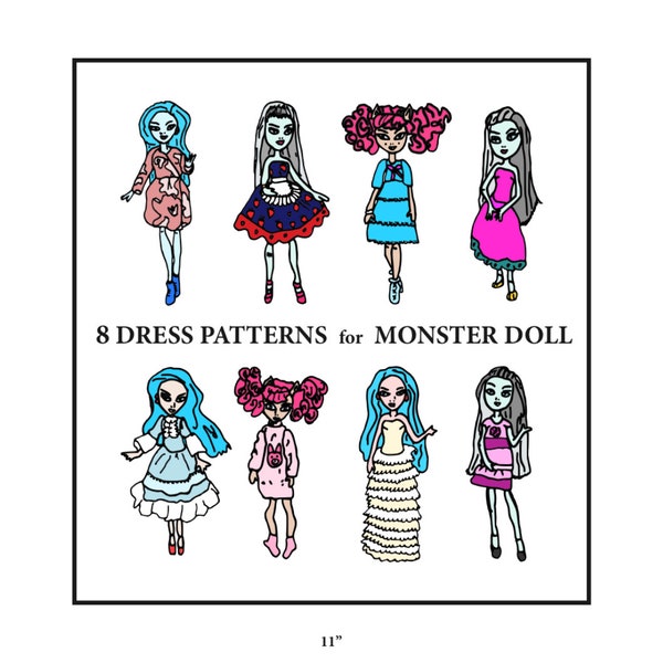 8 Monster dolls easy patterns