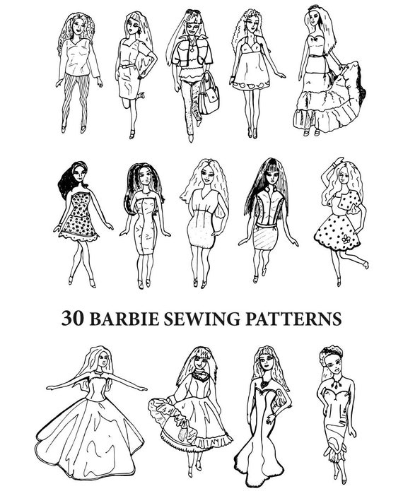 Barbie Sewing patterns book