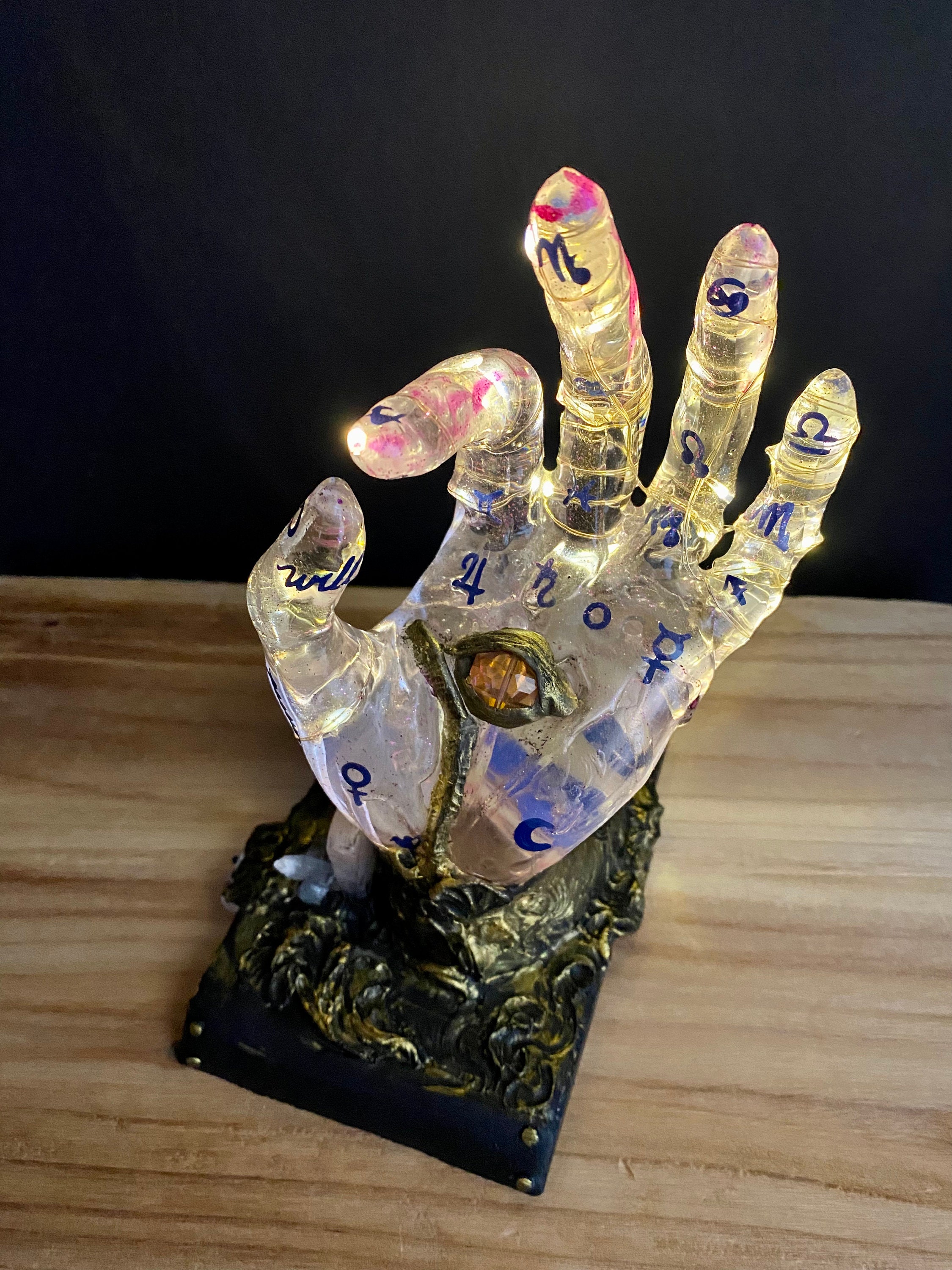 Palmistry Hand Statue, Palmistry Hand, ring holder, jewelry stand