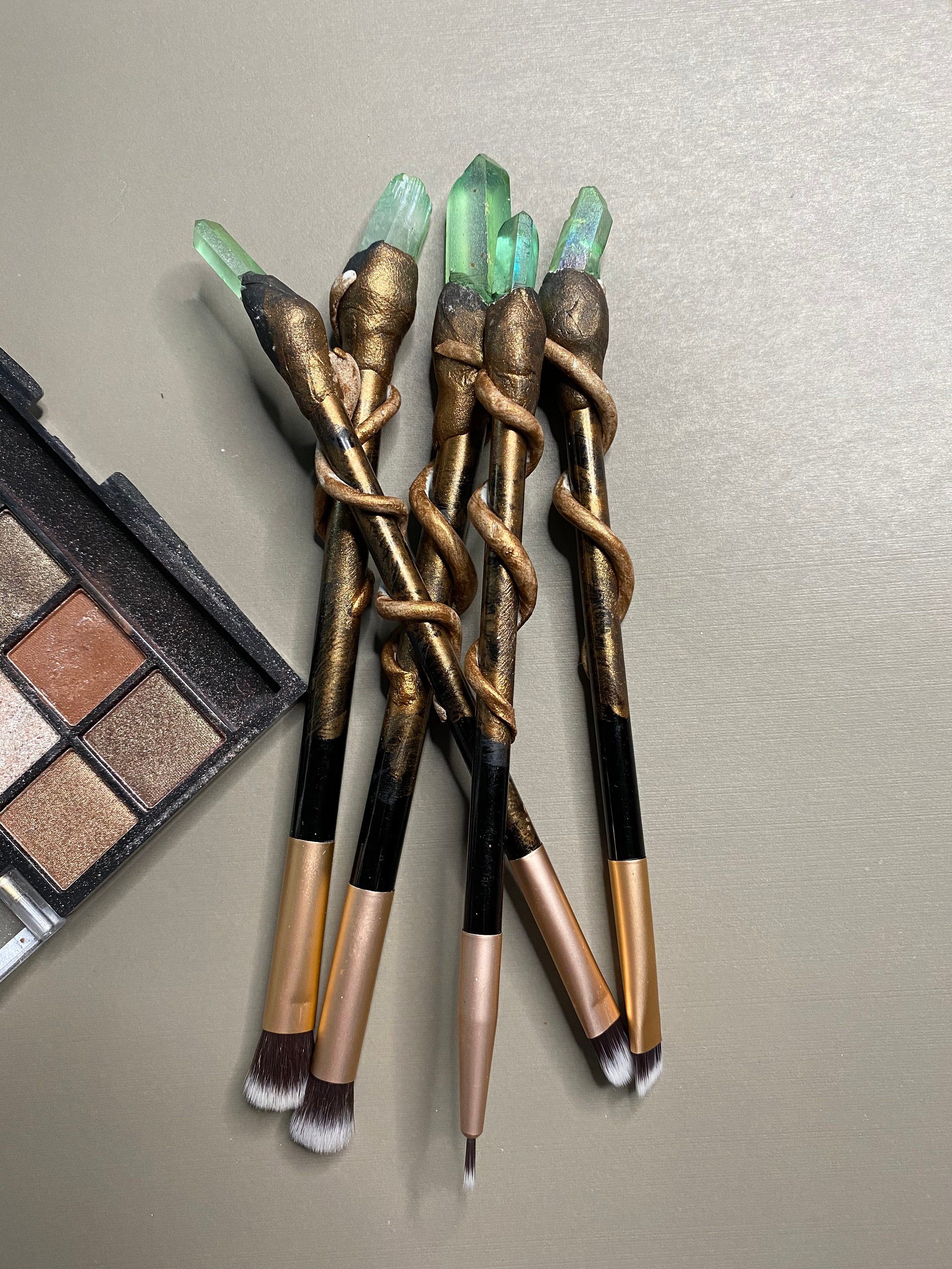 Quartz Point Goth Makeup Brushes 5 piece set Customized Etsy