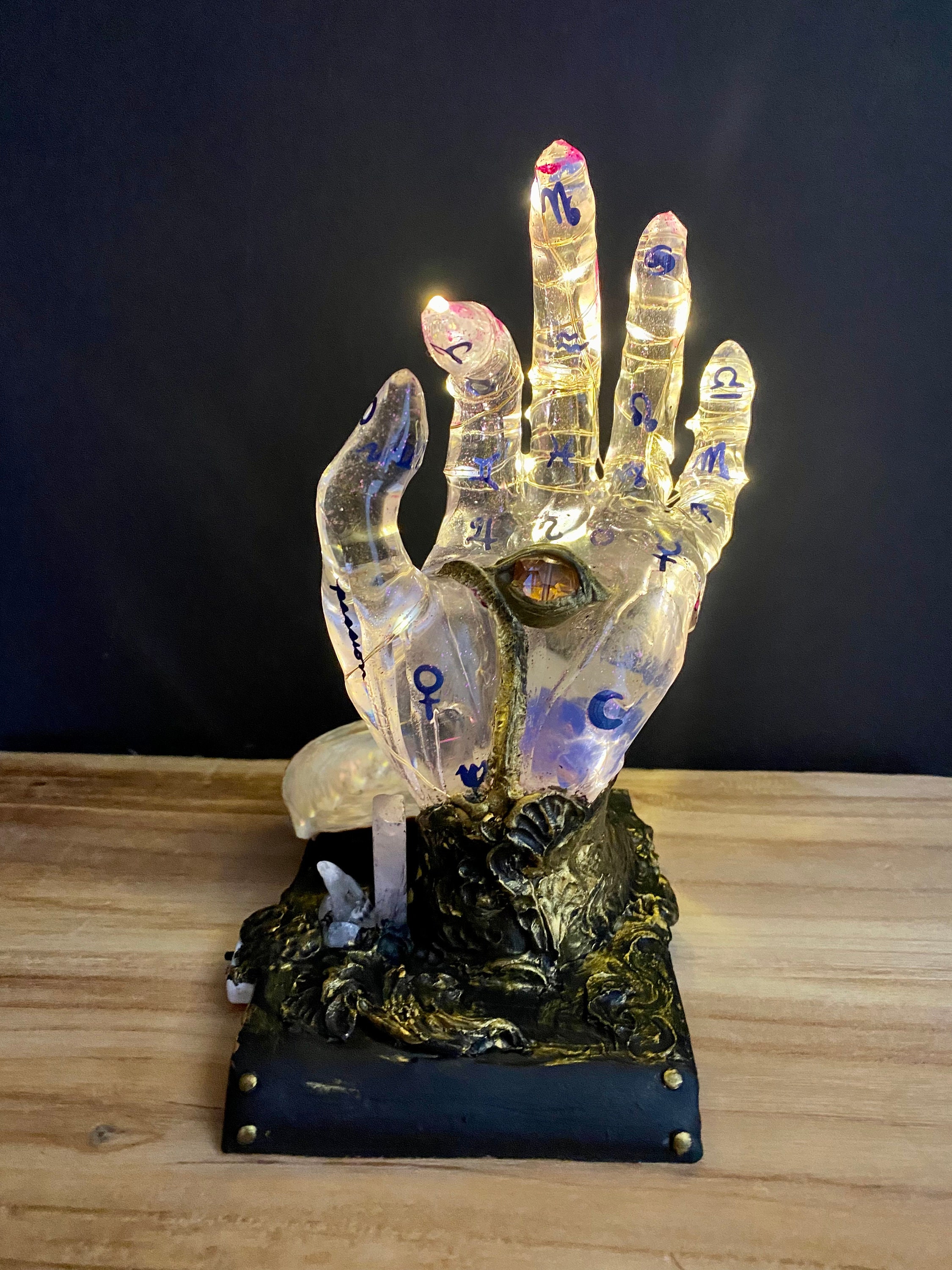 Palmistry Hand Statue, Palmistry Hand, ring holder, jewelry stand