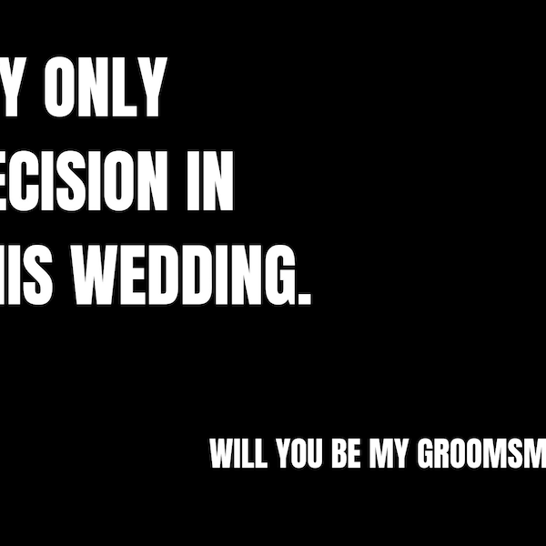 Will You Be My Groomsman card, Groomsman proposal card, Instant Digital Download. Printable and able to be personalised.